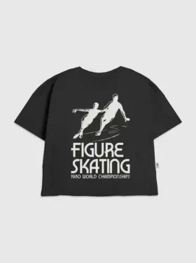 Kinder-T-Shirt mit Eiskunstlauf-Motiv