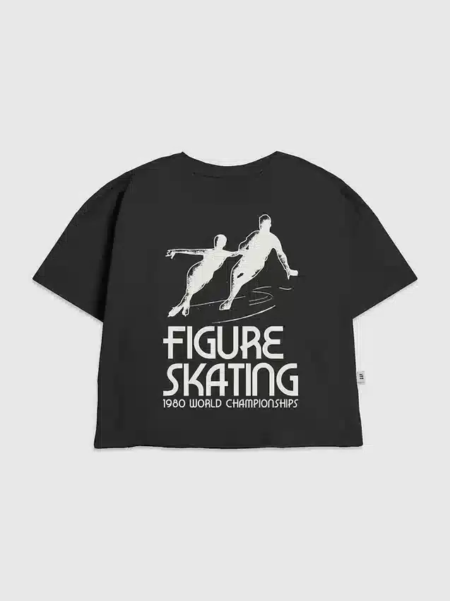 Kinder-T-Shirt mit Eiskunstlauf-Motiv