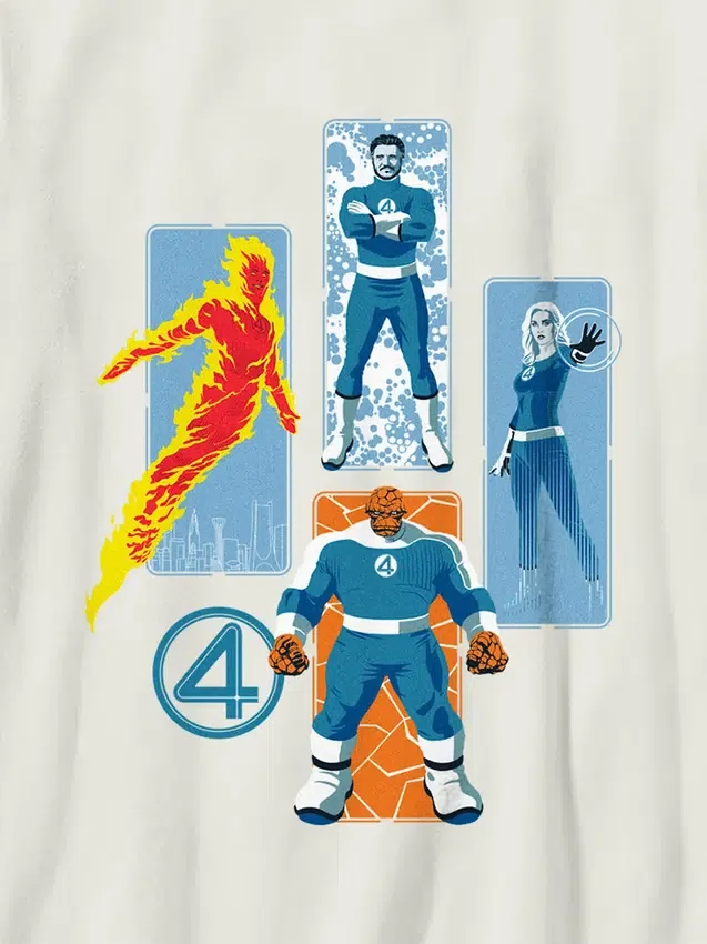 Kinder-T-Shirt mit „Fantastic Four“-Familienmotiv