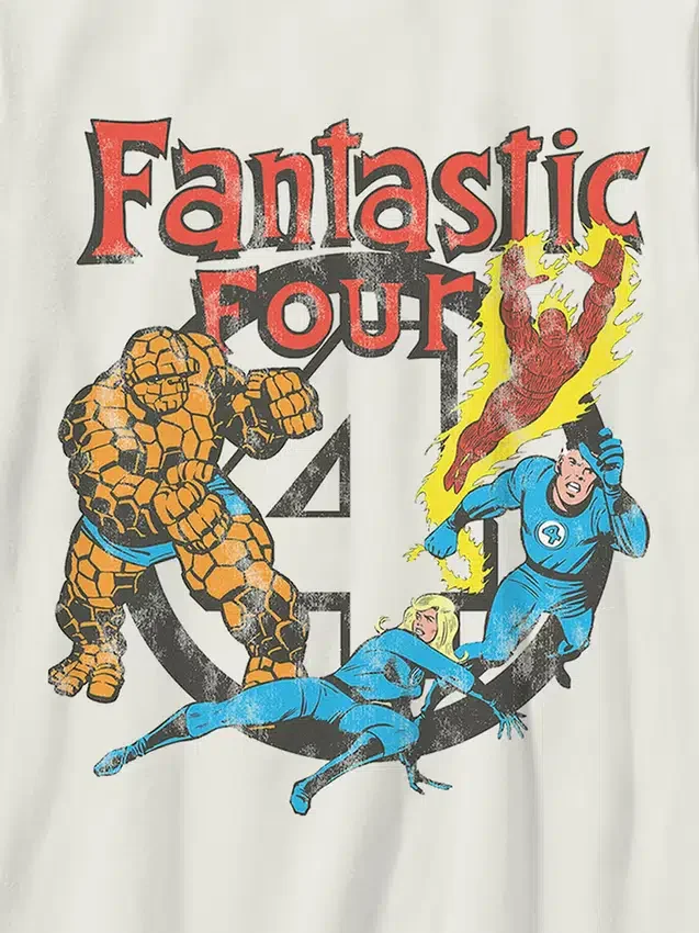 Kinder-T-Shirt mit „Fantastic Four“-Vintage-Motiv