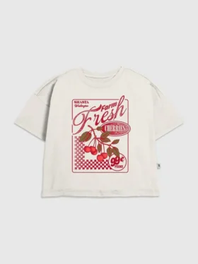 Kinder-T-Shirt mit „Farm Fresh Cherries“-Motiv