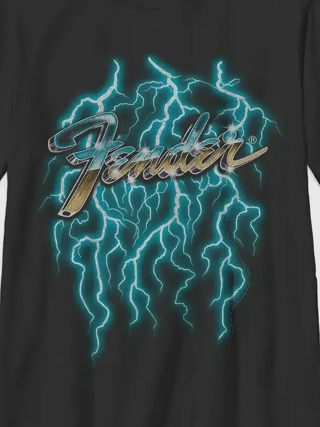 Kinder-T-Shirt mit Fender-Lightning-Motiv