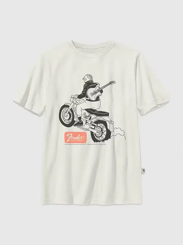 Kinder-T-Shirt mit Fender-Moto-Motiv