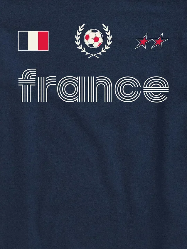 Kinder-T-Shirt mit Frankreich-Fußballtrikot-Motiv