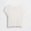 Kinder-T-Shirt mit gemustertem Rippstrick in taillierter Passform