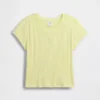 Kinder-T-Shirt mit gemustertem Rippstrick in taillierter Passform