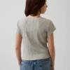 Kinder-T-Shirt mit gemustertem Rippstrick in taillierter Passform
