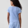 Kinder-T-Shirt mit gemustertem Rippstrick in taillierter Passform