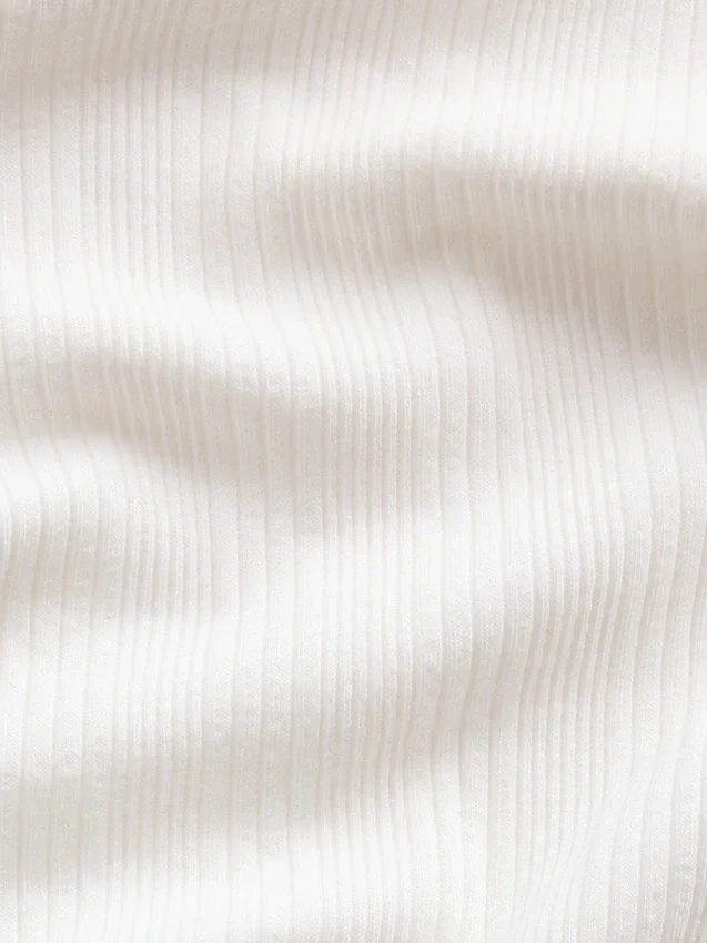Kinder-T-Shirt mit gemustertem Rippstrick in taillierter Passform
