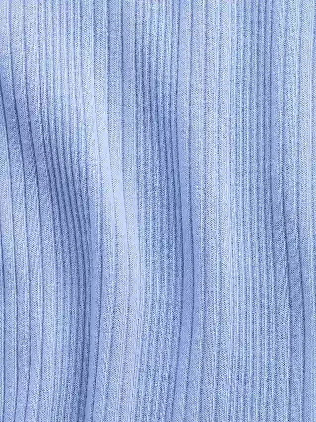 Kinder-T-Shirt mit gemustertem Rippstrick in taillierter Passform