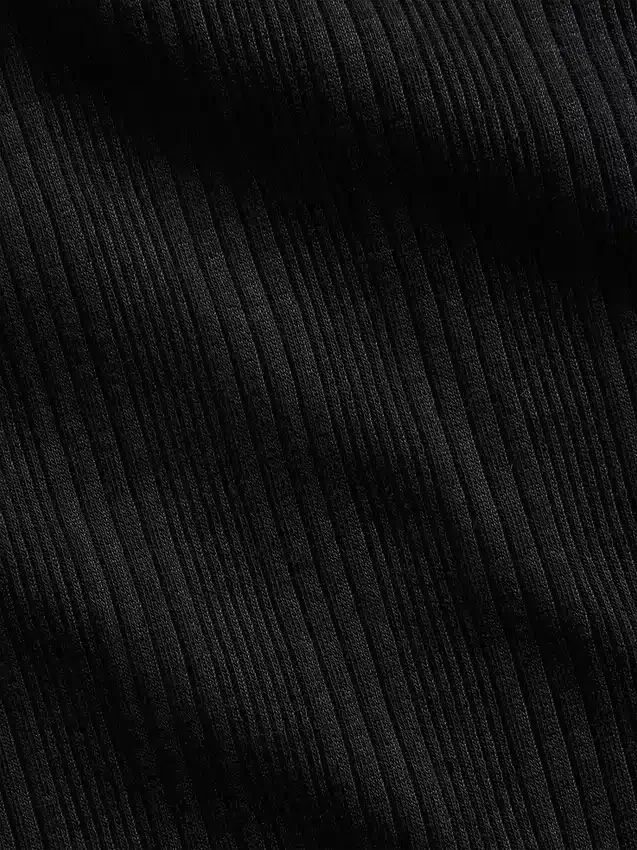 Kinder-T-Shirt mit gemustertem Rippstrick in taillierter Passform