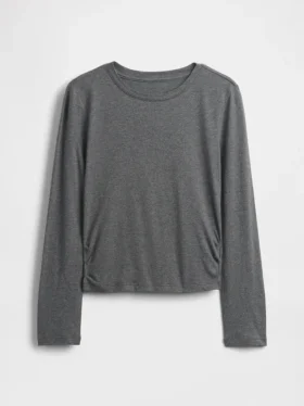 Kinder-T-Shirt mit gerafften Seiten