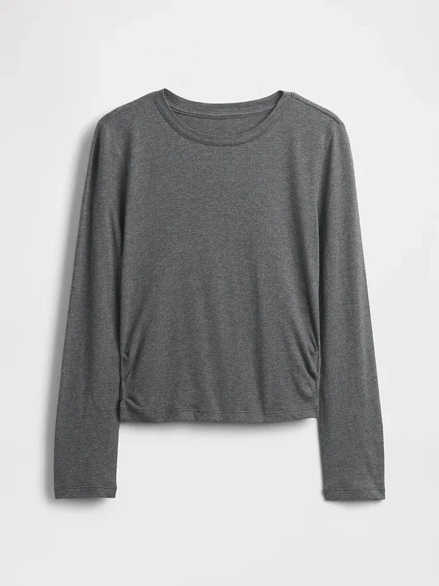 Kinder-T-Shirt mit gerafften Seiten