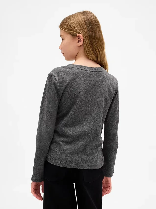 Kinder-T-Shirt mit gerafften Seiten