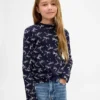 Kinder-T-Shirt mit geripptem Rollkragen