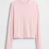 Kinder-T-Shirt mit geripptem Rollkragen