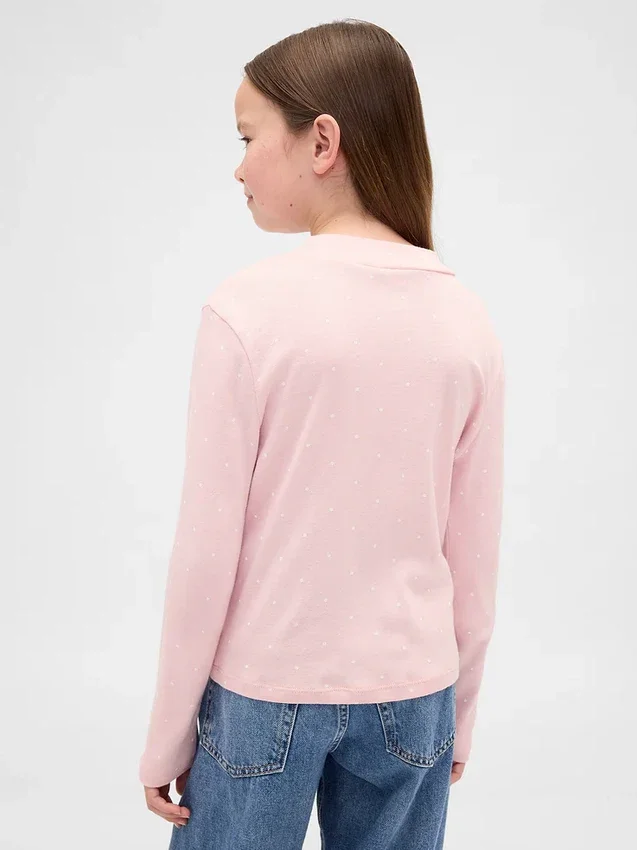 Kinder-T-Shirt mit geripptem Rollkragen