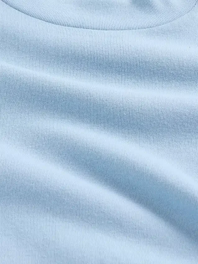 Kinder-T-Shirt mit geripptem Rollkragen