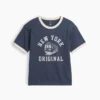 Kinder-T-Shirt mit Grafik und Ringer-Saum in lockerer Passform