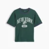 Kinder-T-Shirt mit Grafik und Ringer-Saum in lockerer Passform