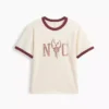 Kinder-T-Shirt mit Grafik und Ringer-Saum in lockerer Passform