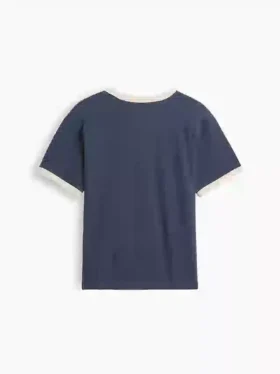 Kinder-T-Shirt mit Grafik und Ringer-Saum in lockerer Passform