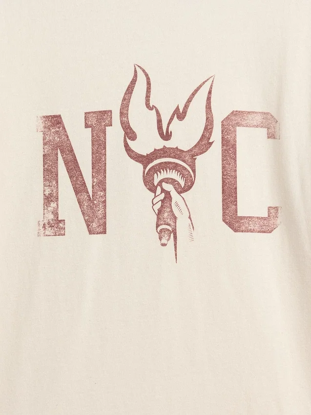 Kinder-T-Shirt mit Grafik und Ringer-Saum in lockerer Passform