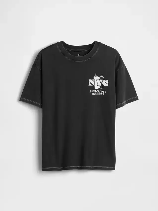 Kinder-T-Shirt mit Grafikprint in lockerer Passform