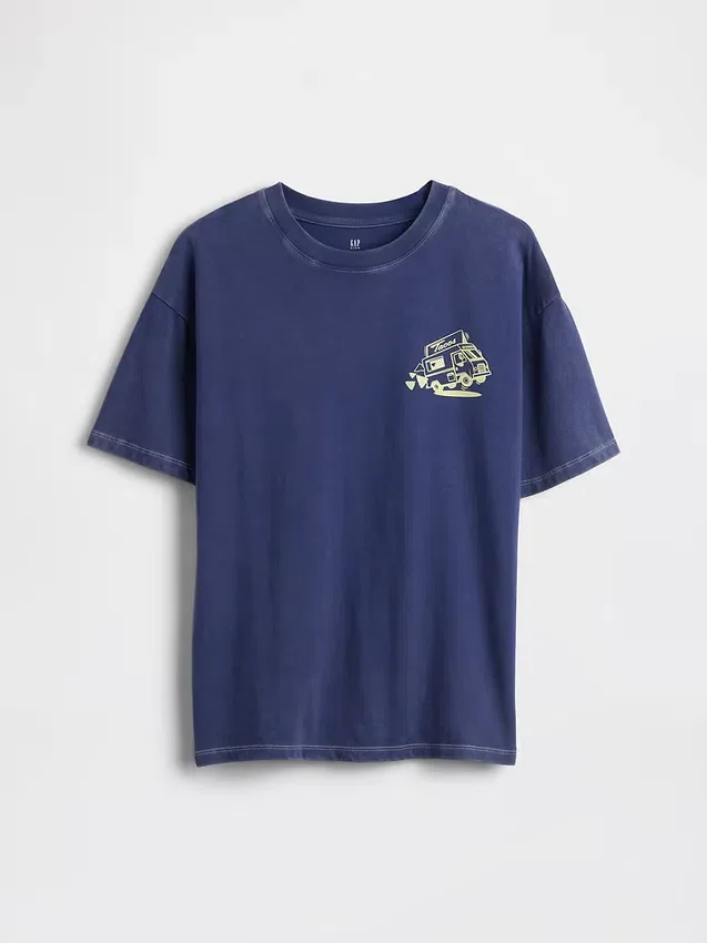 Kinder-T-Shirt mit Grafikprint in lockerer Passform