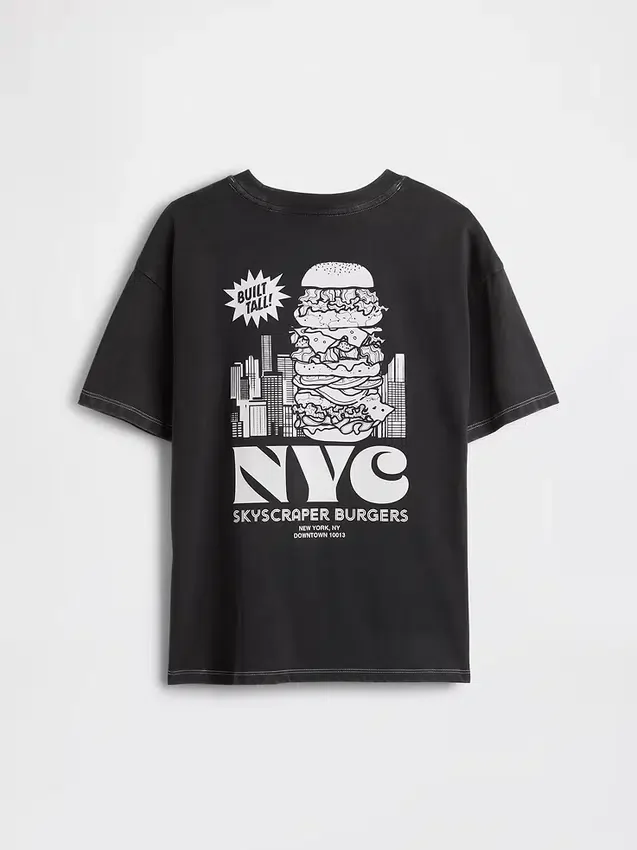 Kinder-T-Shirt mit Grafikprint in lockerer Passform