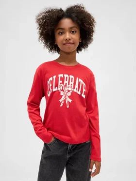 Kinder-T-Shirt mit grafischem Print im Relaxed-Stil