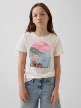 Kinder-T-Shirt mit grafischem Print im Relaxed-Stil
