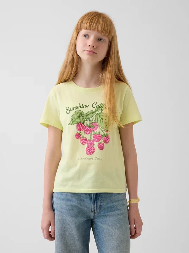 Kinder-T-Shirt mit grafischem Print im Relaxed-Stil