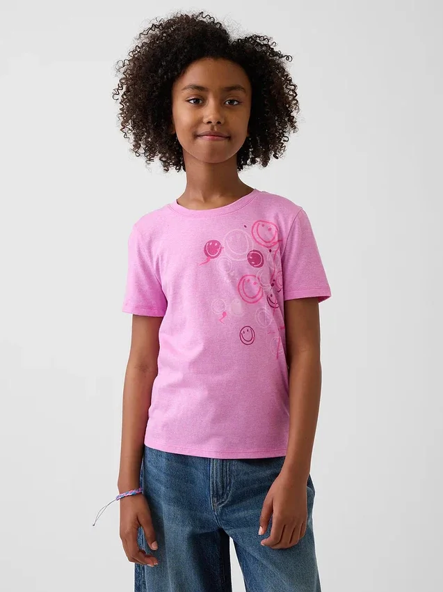 Kinder-T-Shirt mit grafischem Print im Relaxed-Stil