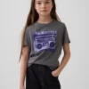 Kinder-T-Shirt mit grafischem Print im Relaxed-Stil