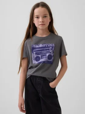 Kinder-T-Shirt mit grafischem Print im Relaxed-Stil