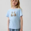 Kinder-T-Shirt mit grafischem Print im Relaxed-Stil