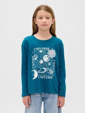 Kinder-T-Shirt mit grafischem Print im Relaxed-Stil