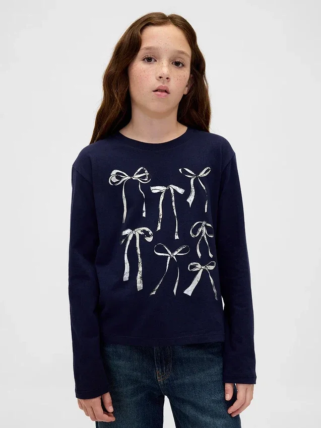 Kinder-T-Shirt mit grafischem Print im Relaxed-Stil