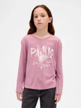 Kinder-T-Shirt mit grafischem Print im Relaxed-Stil
