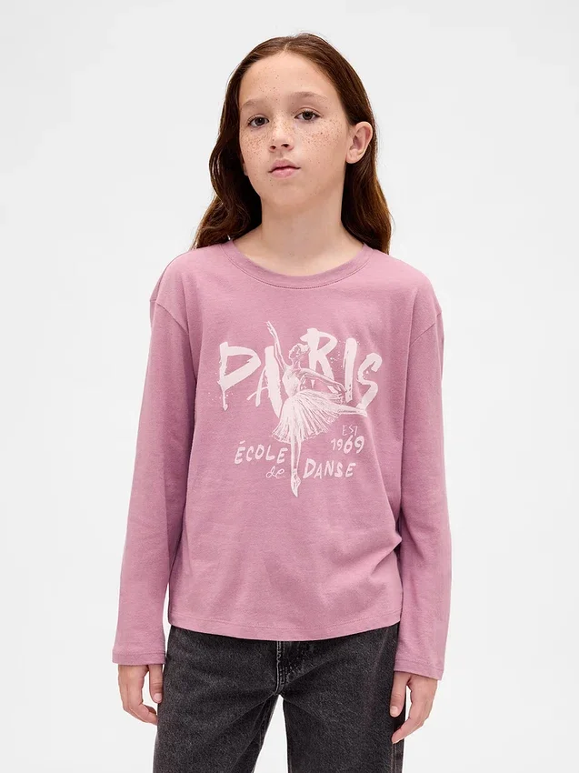 Kinder-T-Shirt mit grafischem Print im Relaxed-Stil