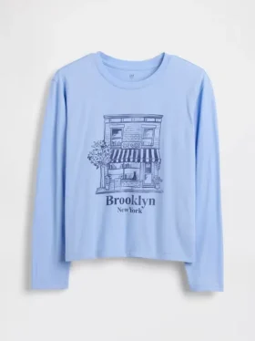 Kinder-T-Shirt mit grafischem Print im Relaxed-Stil