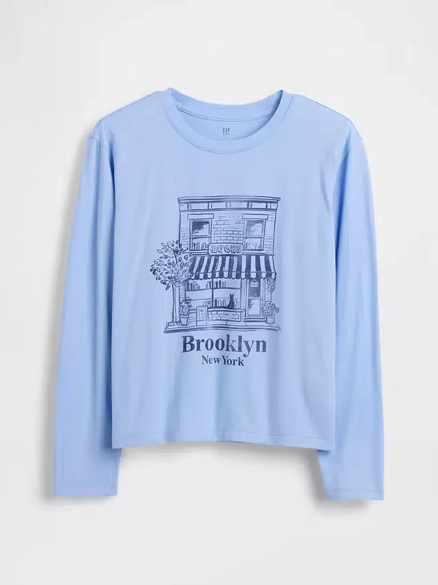 Kinder-T-Shirt mit grafischem Print im Relaxed-Stil