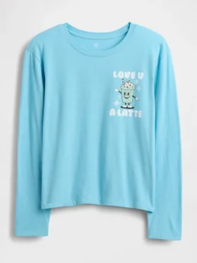 Kinder-T-Shirt mit grafischem Print im Relaxed-Stil