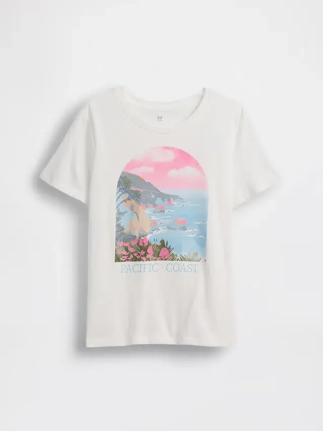 Kinder-T-Shirt mit grafischem Print im Relaxed-Stil