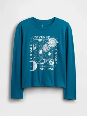 Kinder-T-Shirt mit grafischem Print im Relaxed-Stil