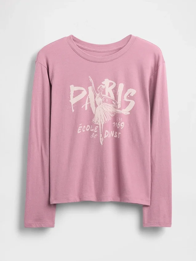 Kinder-T-Shirt mit grafischem Print im Relaxed-Stil