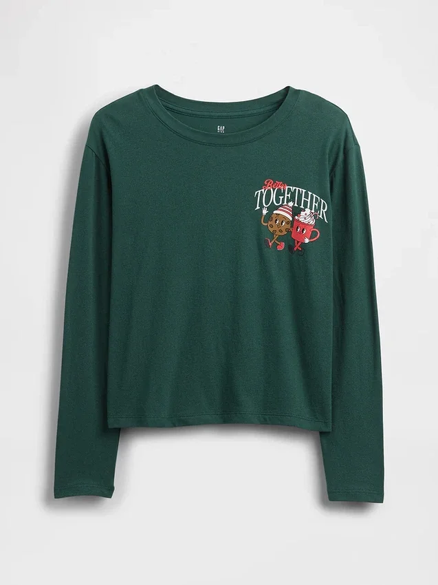 Kinder-T-Shirt mit grafischem Print im Relaxed-Stil