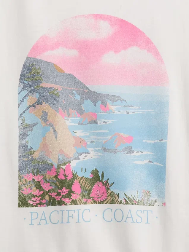 Kinder-T-Shirt mit grafischem Print im Relaxed-Stil
