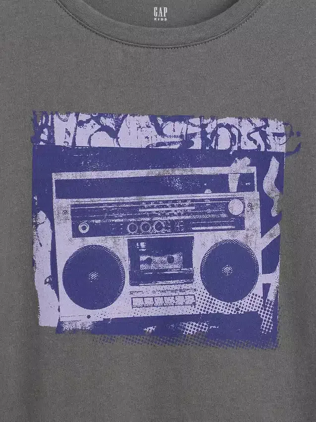 Kinder-T-Shirt mit grafischem Print im Relaxed-Stil